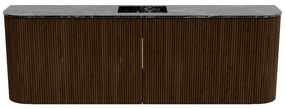 Mondiaz Joya DLux 125cm toiletmeubel ronding links/rechts walnut met wastafel faye midden 1 kraangat lava