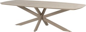 Nevada low dining tuintafel 250x105xH69 cm deens ovaal keramiek latte 4 Seasons Outdoor