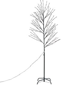 Kerst kerstboom zwart 200cm incl. LED IP44 - Vixen