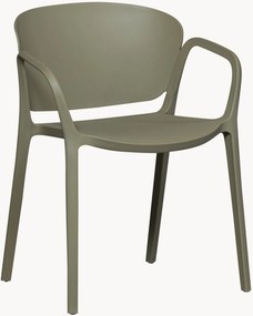 Stapelbare gebogen tuinstoelen met armleuningen, 2-delig