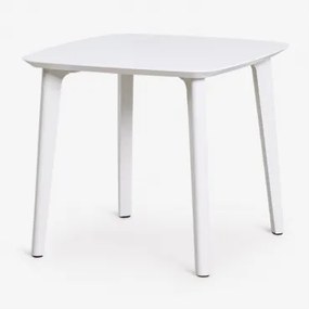 Tuinvierkante Tafel 85x85 Cm Van Polypropyleen Scand Wit - Sklum