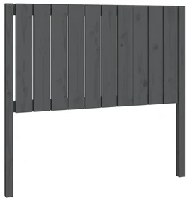vidaXL Hoofdbord 105,5x4x100 cm massief grenenhout grijs