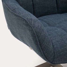 Kave Home Jaspe Moderne Draaifauteuil Blauw