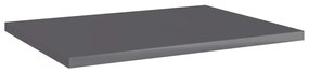 vidaXL Wandschappen 8 st 40x30x1,5 cm spaanplaat hoogglans grijs