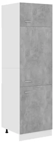 vidaXL Koelkastkast 60x57x207 cm spaanplaat betongrijs