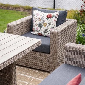 Garden Impressions Tennessee lounge dining set links 3-delig vintage willow - texfiber