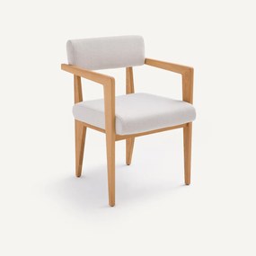 Tafelstoel in eik, katoen en linnen, Izag