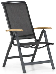 Tuinset Ronde Tuintafel 4 personen 120 cm Aluminium/Textileen /Aluminium/textileen Grijs  Lifestyle Garden Furniture Rosello/Fabriano