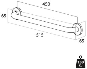 Tiger Libra Veiligheidsgreep 45 cm rvs gepolijst