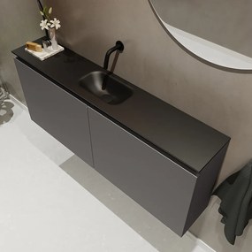 Mondiaz Ture 120cm toiletmeubel dark grey met wastafel urban midden geen kraangat