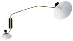 Dubbele wandlamp XL verouderde messing, Zoticus