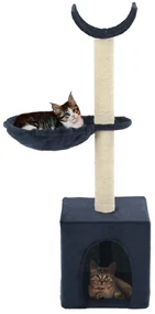 vidaXL Kattenkrabpaal met sisal krabpalen 105 cm blauw