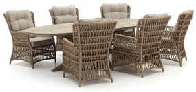 Intenso Milano/ROUGH-Y 280cm lounge-dining tuinset 7-delig