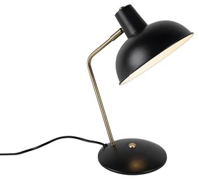Retro tafellamp zwart met brons - Milou Modern E14 rond Binnenverlichting Lamp