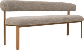 Eetkamerbank Eiken Met Grove Stof 180 Cm