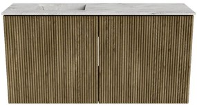 Mondiaz Joya DLux 80cm toiletmeubel dusk met wastafel faye links zonder kraangat glace