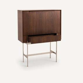 Bureau secretaire notenhout, satijnnikkel, Killem