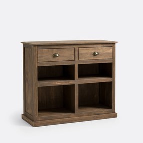Bar met 2 lades, massief grenen en MDF, Lunja