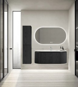 SaniGoods Girona wastafelonderkast zwart eiken 100x42cm