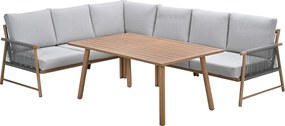 Garden Impressions Hannie lounge dining set 5-delig - light teak look