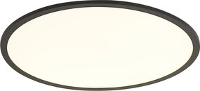 Smart LED paneel zwart 60cm incl. LED dim to warm met afstandsbediening - Knob