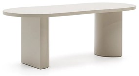 Kave Home Nealy Ovale Eettafel Beige Ecru 200 Cm - 200 X 100cm.