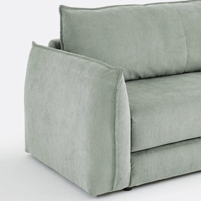 Rechte, uitklapbare fauteuil, 1-zits, van fijn geribd fluweel, TIKI