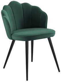 Blume Fluwelen Stoel Zwart Poten