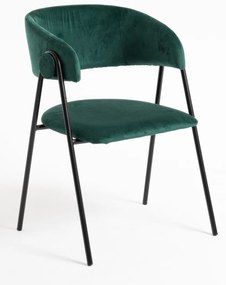 Mihu Zwart Fluwelen Stoel