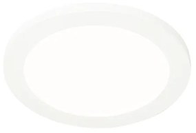 Plafonnière wit 22,5 cm incl. LED 3-staps dimbaar IP44 - Steve