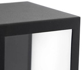 Smart buiten wandlamp met dimmer zwart met glas incl. Wifi ST64 - Rotterdam Long Modern E27 IP44 Buitenverlichting