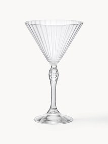 Martini glazen America's Cocktail met groefstructuur, 4 stuks