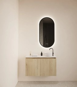 Gliss Design Echo toiletmeubel 80cm evoke eiken met toppaneel wit mat