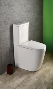 Sapho Turku duoblok toilet randloos wit met zitting
