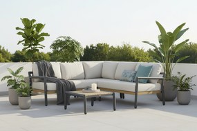 Hoek loungeset 5 personen Aluminium Grijs  Santika Furniture Santika