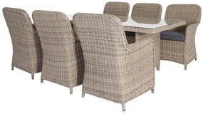 The Outsider Dining Set - Toulouse - Wicker - Brown - The Outsider