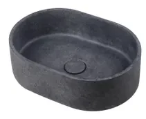 Ideavit Rock Waskom 40x28x12cm ovaal concrete beton Dark grey 290291-D2