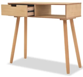 vidaXL Wandtafel 80x30x72 cm massief grenenhout bruin