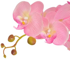 vidaXL Kunst orchidee plant met pot 65 cm roze