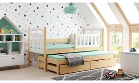 Peuter Wit grijs Eenpersoonsbed met onderschuifbed - Rex For Kids Peuter Junior 5059914060544 Children's Beds Home, 190x90, Grote enkele, Matras van s