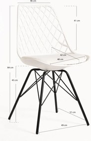 Pakket 4 Stoelen van Iron Mima