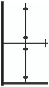 vidaXL Inloopdouchewand inklapbaar 110x190 cm ESG-glas transparant