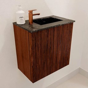 Mondiaz Joya DLux 40cm toiletmeubel ruby met wastafel faye rechts 1 kraangat lava