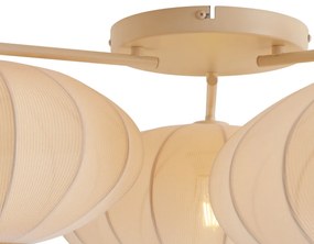 Japandi plafondlamp beige 3-lichts - Multi Bida