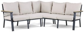 Hoek loungeset 5 personen Aluminium/Polywood (grey teakfinish) Grijs  Lifestyle Garden Furniture Santiago