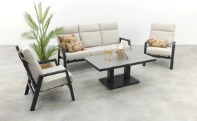 Lagos/Milford verstelbare 5-zits stoel-bank loungeset - antraciet