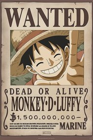 Poster One Piece - Wanted Luffy, (61 x 91.5 cm)