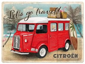 Metalen bord Citroen Type H - Let is go travel