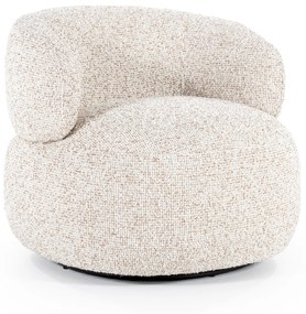 Eleonora Maeve Beige Fauteuil Rond Draaibaar