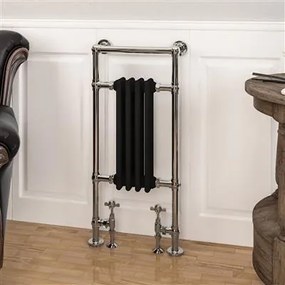 Eastbrook Avon radiator 45x95cm 450W chroom/zwart mat